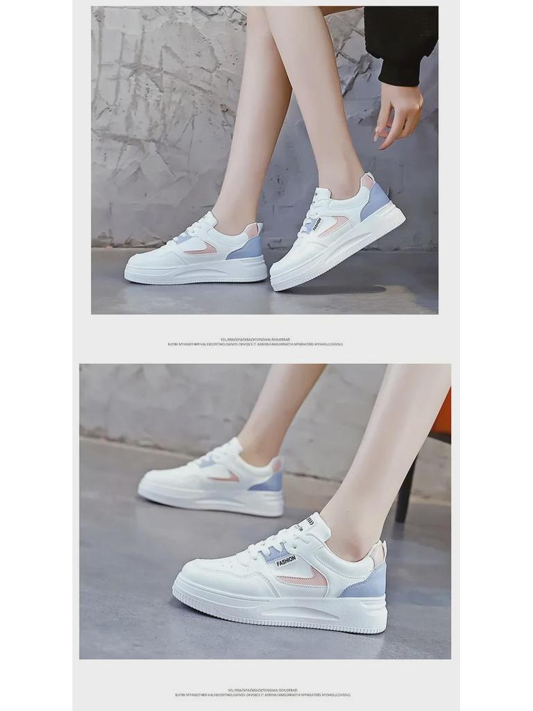 Женские повседневные белые туфли на толстой подошве большого размера 2025 года для студентов