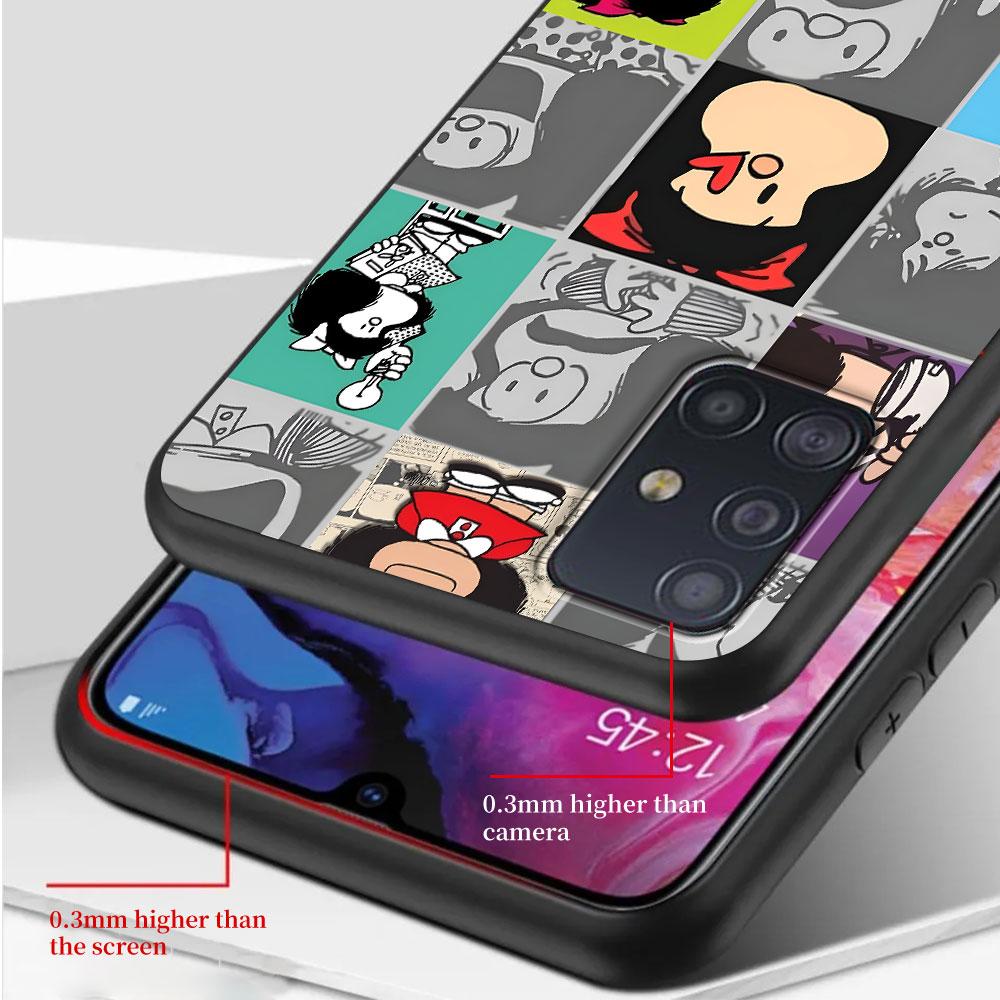 Cute Mafalda Case for Samsung Galaxy A51 A53 A54 A31 A52 A12 A13 A21s A22 A32 A11 A22 A33 A41 A52s A73 A14 A24 TPU Phone Cover