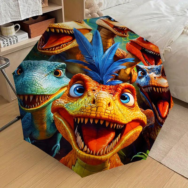 1PC Dinosaur Umbrella-8-Rib Reinforced, Automatic Open, Lightweight & Durable, Fashion Accessory for Outdoor, H0393