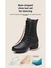 Ботинки для танцев Square Dance Boots с мягкой подошвой и молнией - средний каблук с воздушной подушкой, стиль «матрос», одежда на все времена года