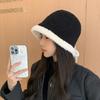 Korean Style Women's Fisherman Hat Wool PaWinter Warm Fisherman Hat Outdoor Women's Casual Hat Beanie Hats for Women