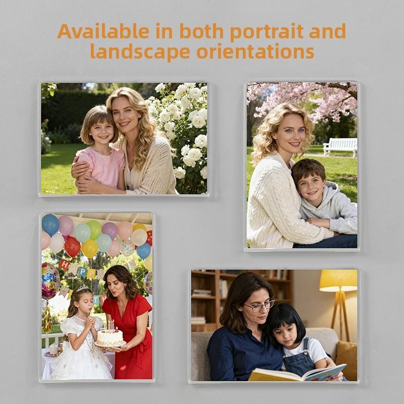 Acrylic Photo Frame Magnetic Refrigerator Magnet With Diy Photo Wall For Home Decor