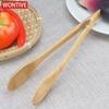 Reusable Bamboo Toast Tongs Kitchen Utensil Tea Tong For Fruits Toast Tea Bread Pickle Cooking Ultra Grip Wooden Toaster Tongs