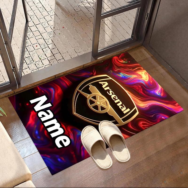 Custom Name Personalized football team Print Carpet, Versatile Home Decor Rug, for Playroom, Apartment, Balcony, Entryway, Hallway Gift