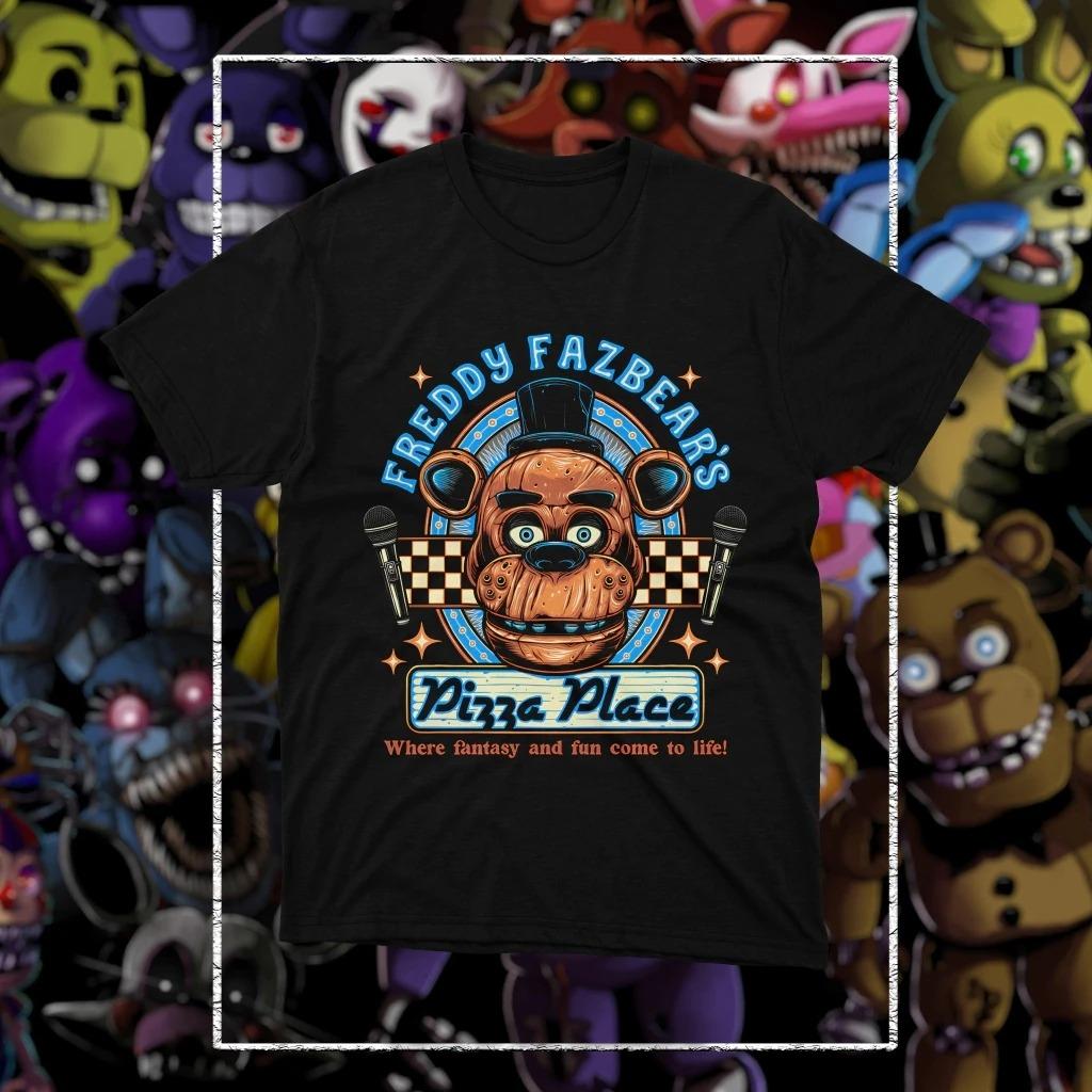 Five Nights At Freddy's FNAF Graphic T-Shirt Oversized Unisex O-Neck Cotton Short Sleeve Y2k Popular Streetwear Tee Clothing High Quality Tops