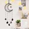 Black Agate Wind Chime Gardening Crafts Crystal Wind Chime Hanging Agate Slice Outdoor Window