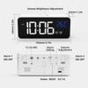 Mirror Digital Alarm Clock USB Charging Bedside Clock Snooze Dual Alarm Table Clock with Temperature Display