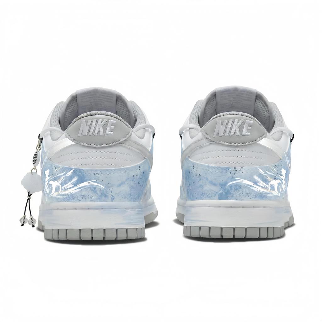 Nike Dunk Jiang Погруженная Луна Износостойкие Нескользящие Низкие Кеды для Скейтборда Унисекс Белый Синий HF5441-105(Команда1390-)