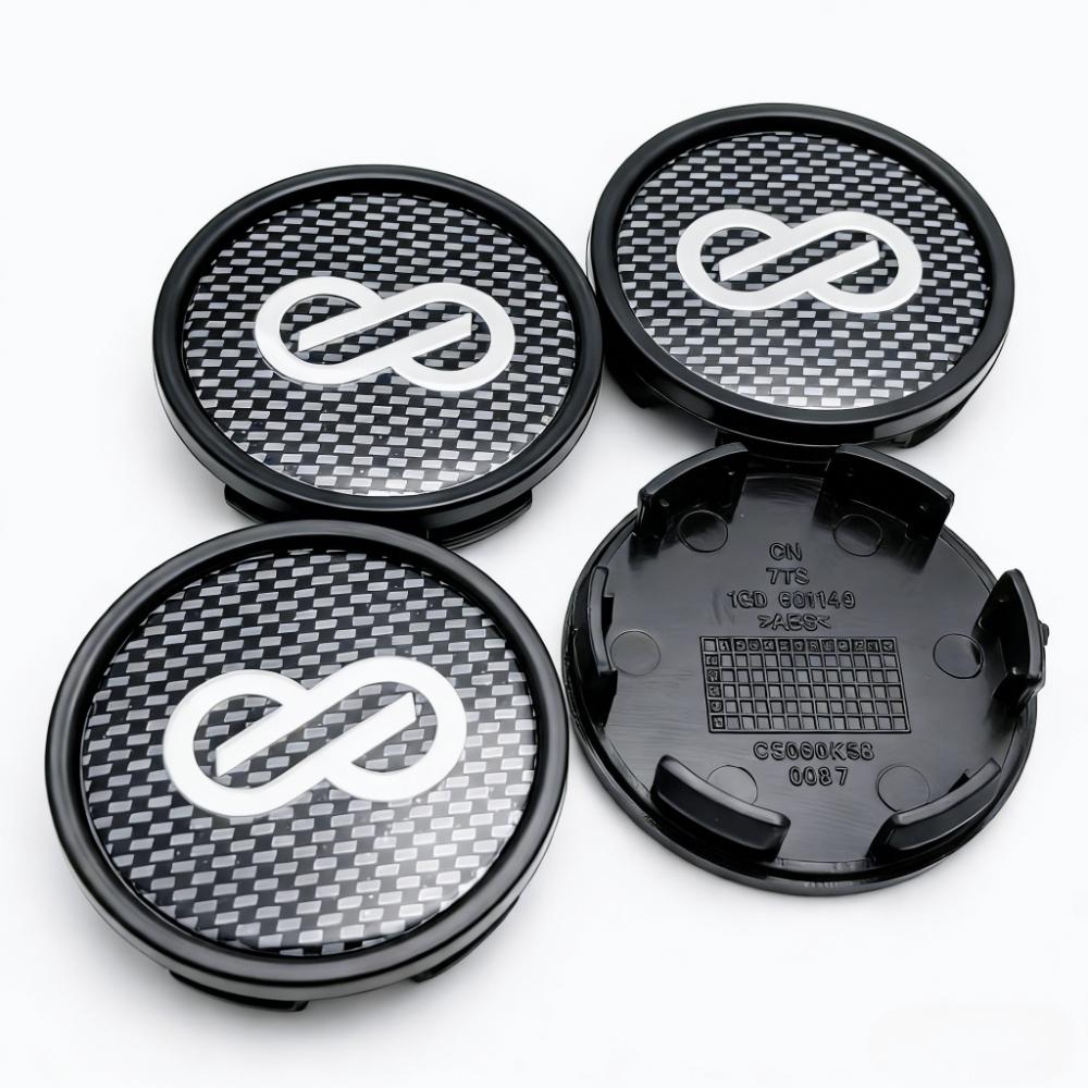 4pcs 58mm 53mm Car Wheel Center Caps With Enkei Logo Emblem Badge Wheel Hubcaps Rim Center Dust Cover Replace Hub Accessories
