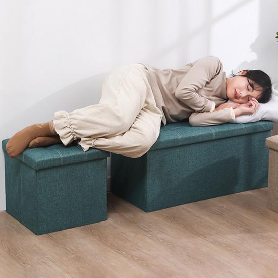 Табурет для хранения Многофункциональный складной большой емкости Водонепроницаемая ткань Стабильная скамейка для спальни Табурет с подставкой для ног с мягким сиденьем Организация мелочей