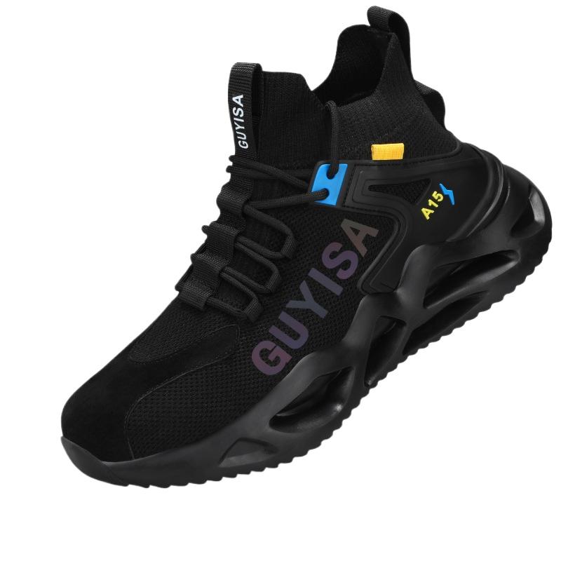 Обувь противоударные противоударные дышащие туфли со стальным носком высокие удобные мягкие подошвы защитная обувь