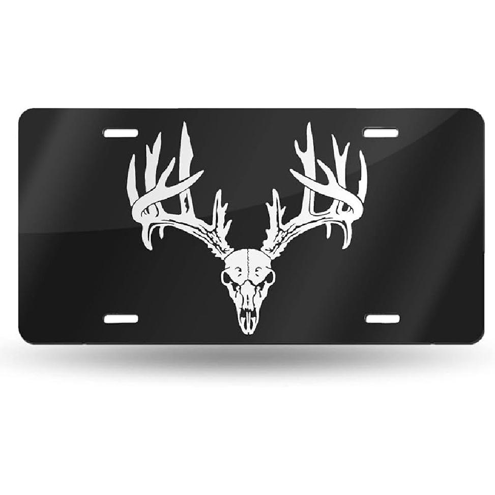 Black Cat Eyes Watching Front License Plate Aluminum Decorative License Plates Funny Metal Car Plate 6"X12" Novelty Vanity Tag Cover With 4 Holes Car
