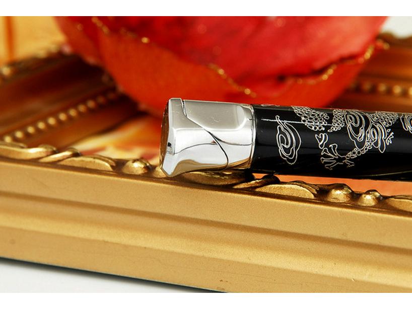 Exclusive Personalized Double-Plated Dragon Slim Round Lighter - Custom Open Flame for Ladies