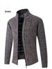 European Men's Thick Knitted Stand Collar Sweater Cardigan 2022 Edition