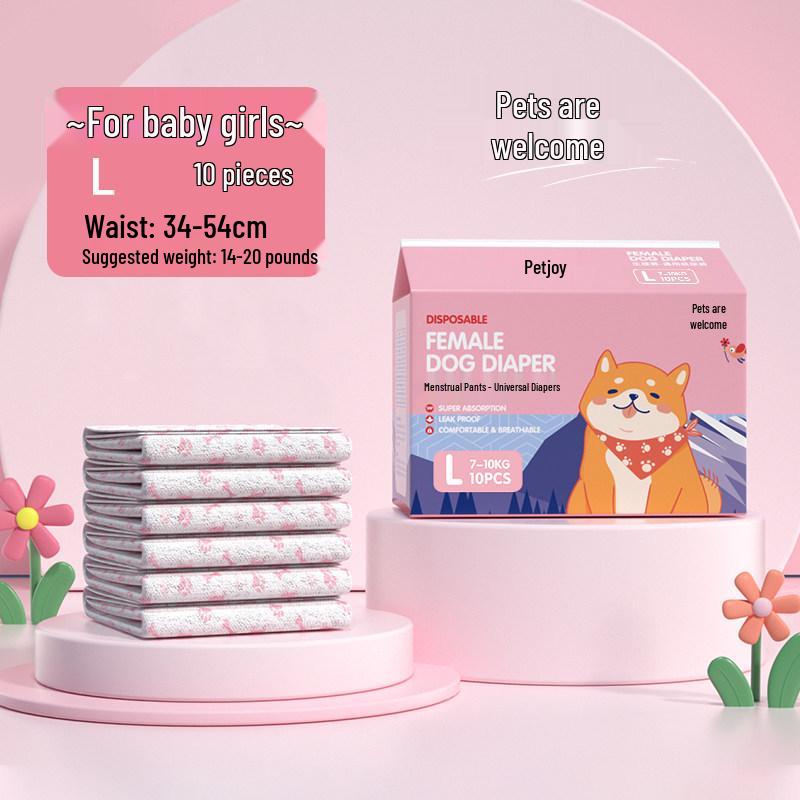 Одноразовые подгузники для собак Pet Joy: Женские менструальные прокладки и мужские подгузники