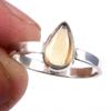 Natural Citrine Gemstone Handmade 925 Solid Sterling Silver Ring Size 9 C9Z19