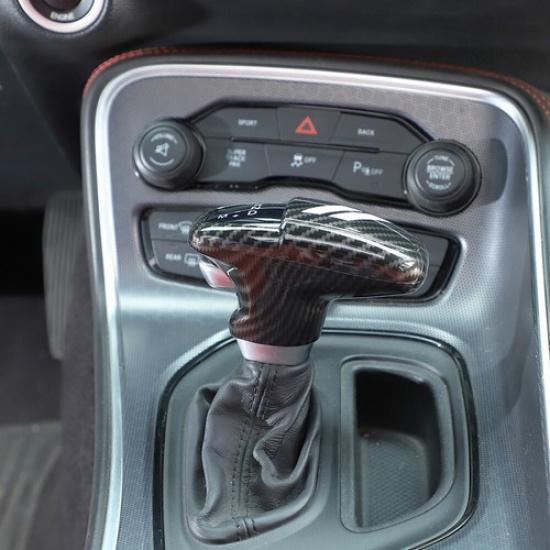 Накладки на ободок ручки КПП из карбона для Dodge Challenger Charger 15+/Durango 18+