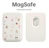Кожаный Магнитный Держатель для Карт MagSafe Чехол для Телефона с Дизайном Маленьких Животных для Apple