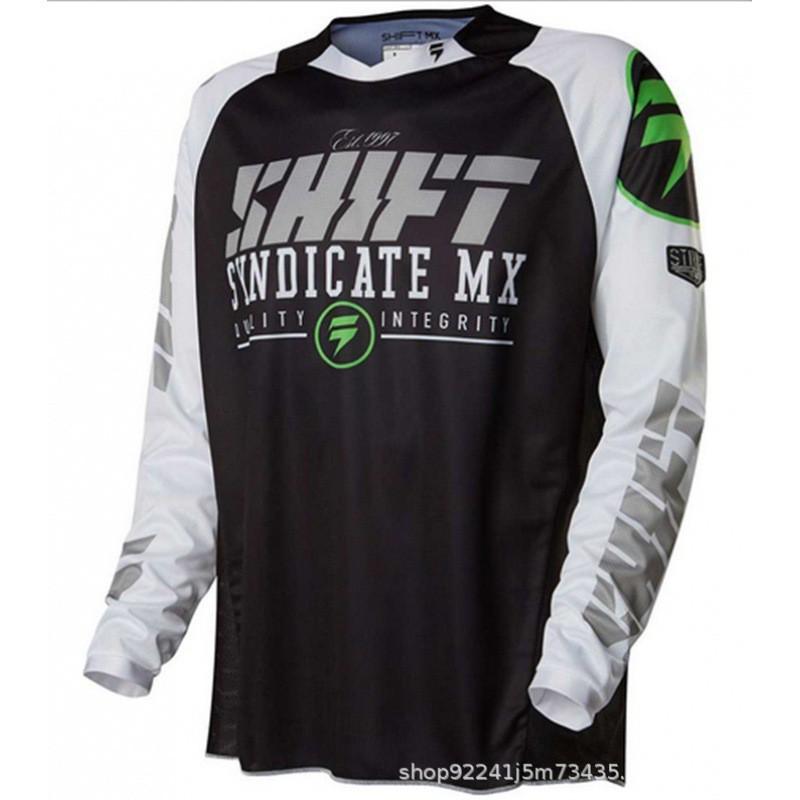 Mens Long Sleeve Cycling Jersey Quick-Dry Mountain Bike Trail Riding Shirt Breathable Sportswear