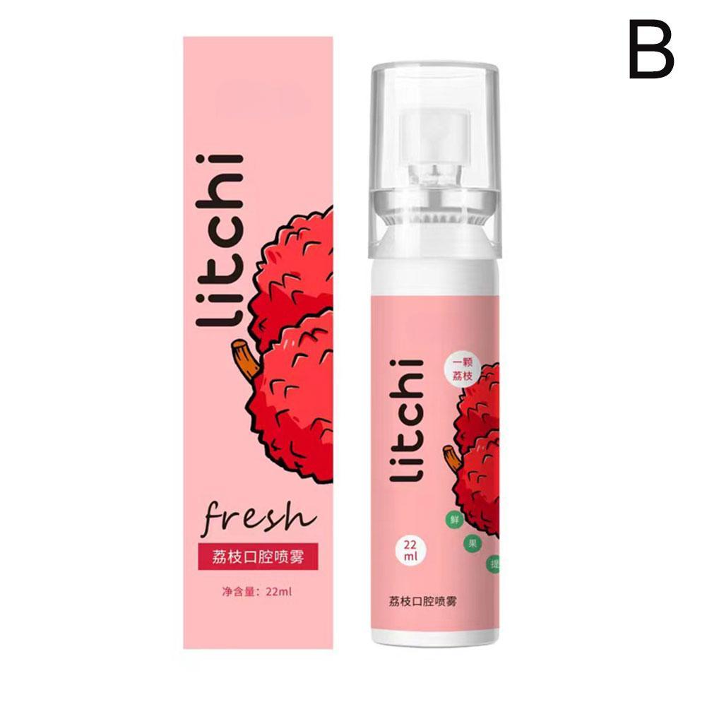 Спрей для полости рта освежитель для рта, лечение запаха полости рта, удаление неприятного запаха изо рта, фрукты, личи, персиковый вкус, стойкий уход за полостью рта, 22 мл