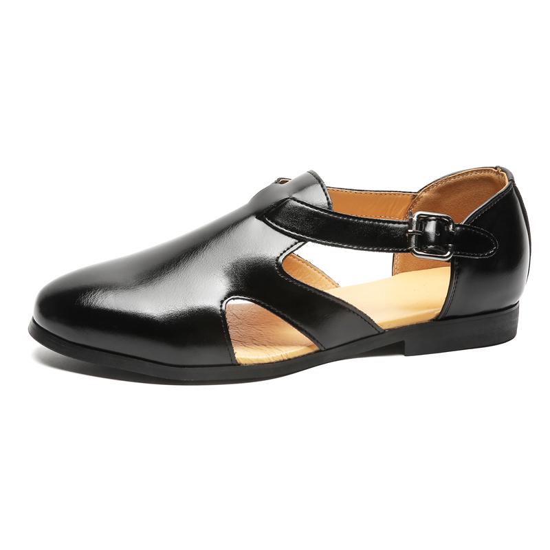 Модные роскошные брендовые мужские высококачественные сандалии для отдыха на открытом воздухе, удобные деловые кожаные повседневные туфли, ажурные дышащие сандалии для платья, мокасины