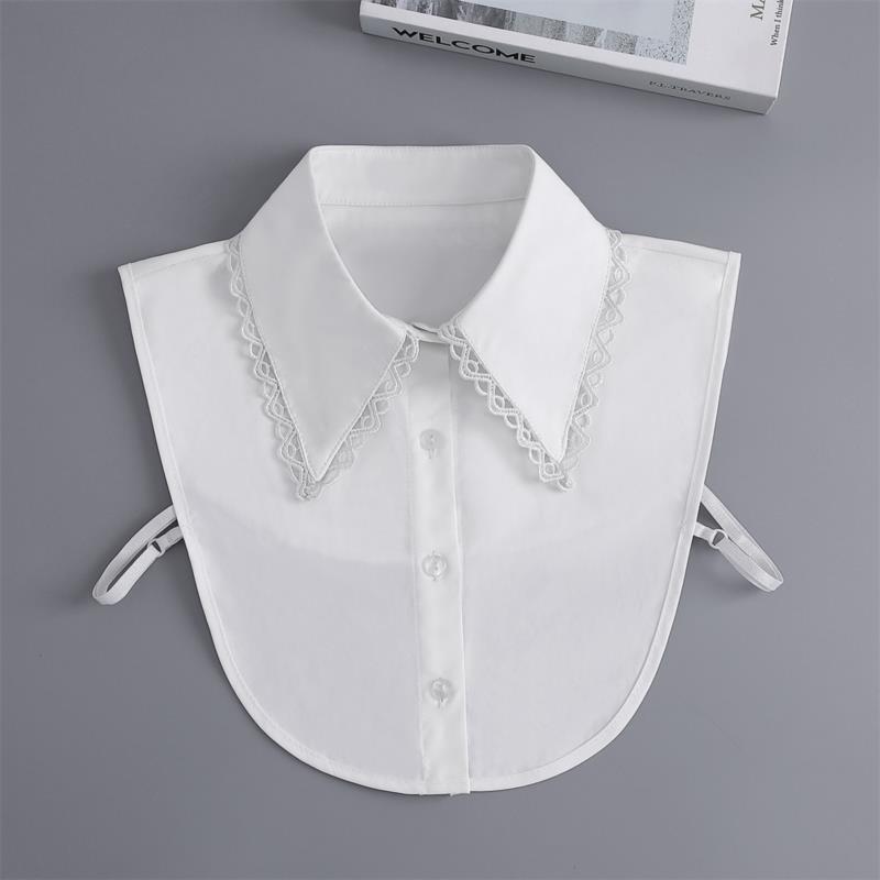 New Fake Victorian Stand Up Collar White Black Lace Collars Detachable For Women Blouse Lapel Shirt False Collar Woman