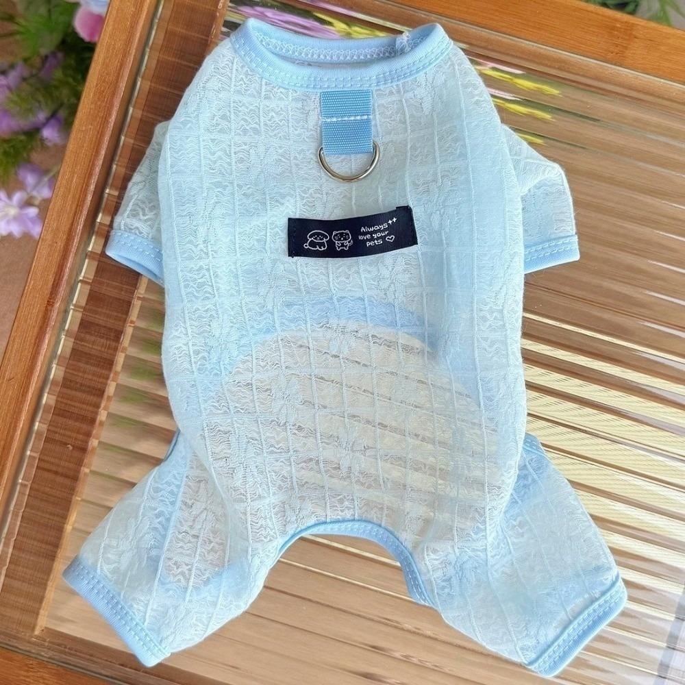 Hollow Mesh Dog Clothes Breathable Dog Outfit Pet Four-legged Wear Indoor Outdoor Use