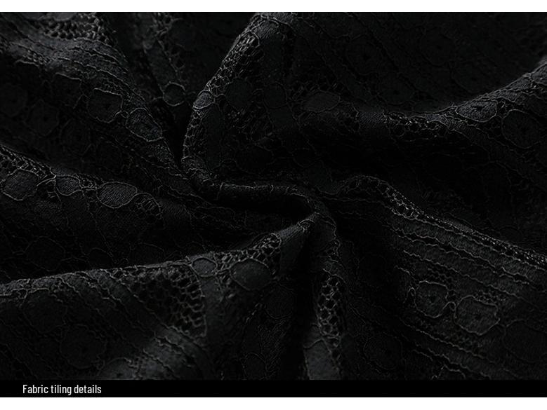 Платье Platycodon Slim Fit Black Fishtail Long Dress для больших размеров - Европейская и американская коллекция Весна/Осень