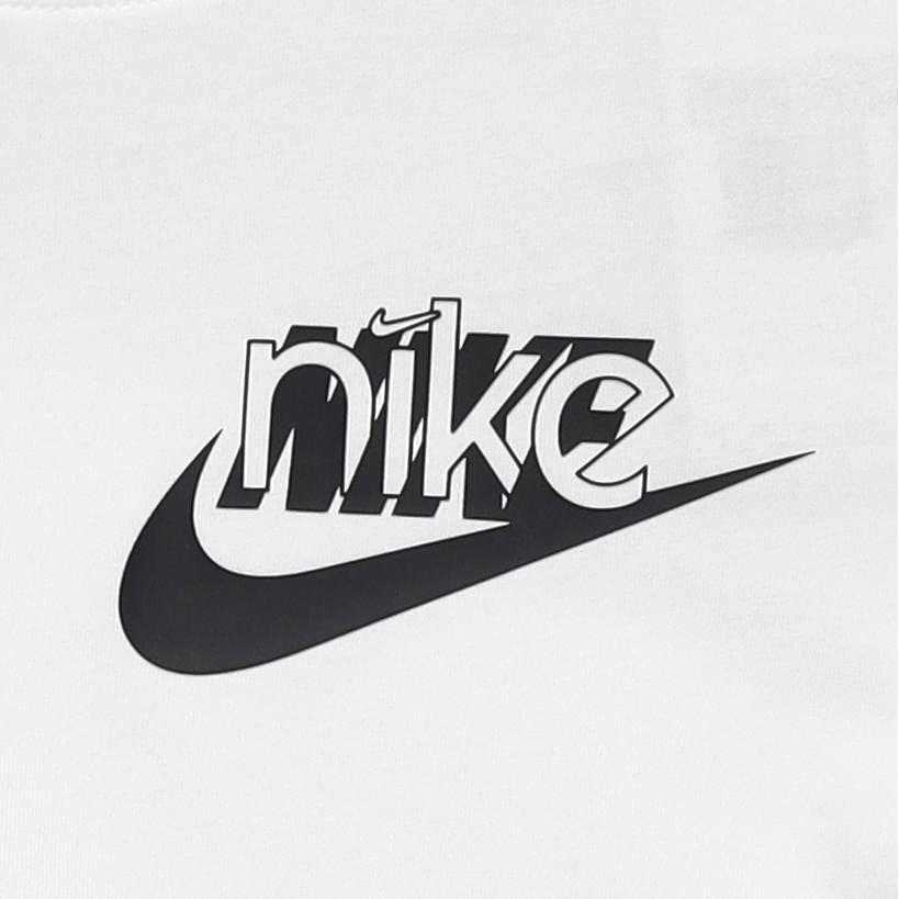 Nike Minimalist Letter Print Sports Casual Round Neck Short Sleeve T-Shirt Women Tops White FQ6604-100