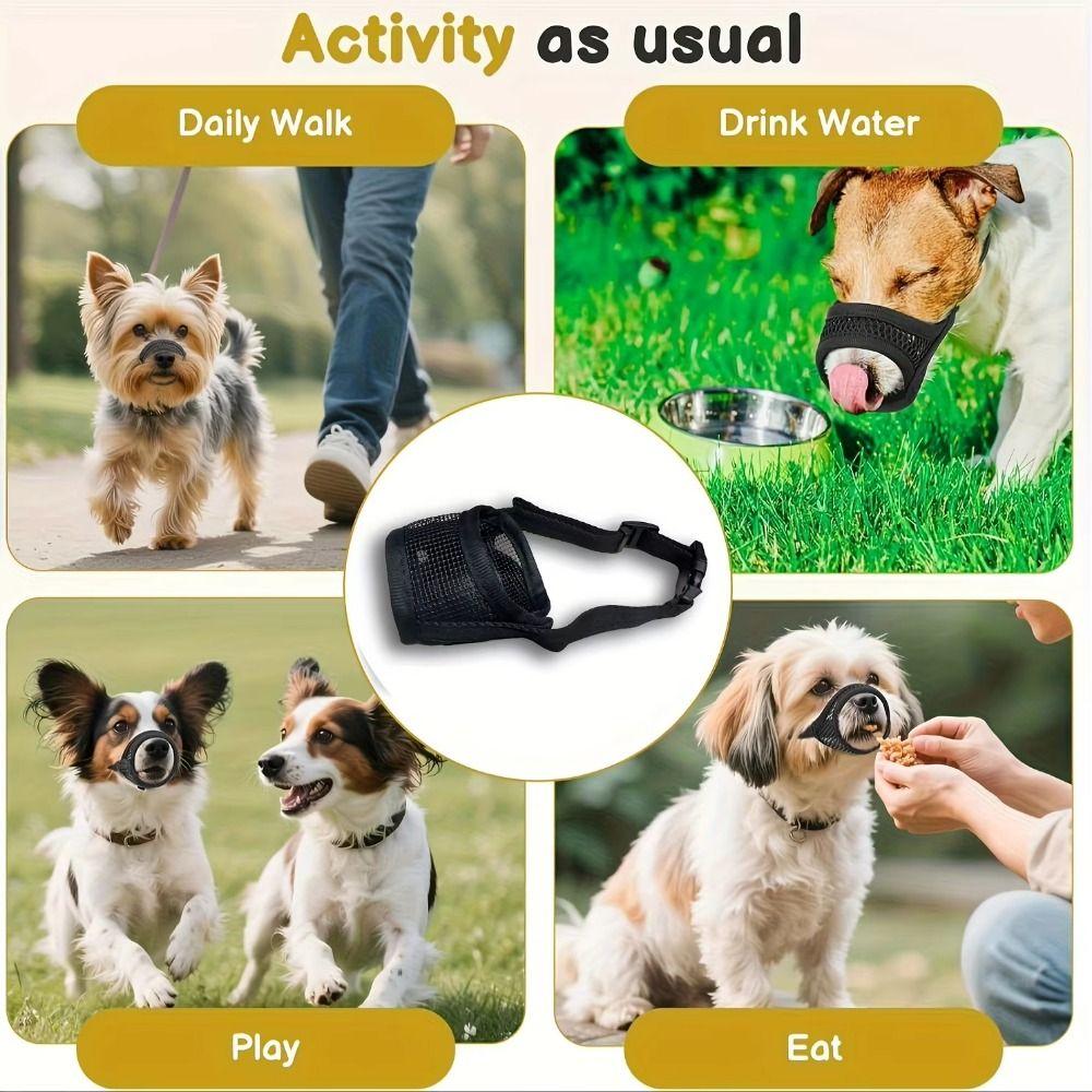 Adjustable Dog Muzzle Soft Mesh Puppy Muzzle Durable Mini Dog Mouth Guard Medium Dogs