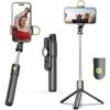 Штатив для селфи-палки, выдвижной штатив для телефона Travel Essential со светодиодной подсветкой, штатив для мобильного телефона с беспроводным пультом дистанционного управления, 1 шт., для IPhone и Android