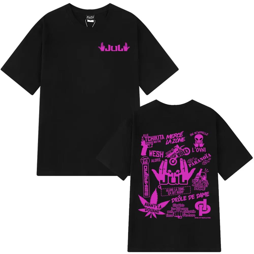 Rapper Jul Graphic T Shirt Unisexs Unisex Clothing Fashion Hip Hop Tshirt Casual Cotton Oneck Short Sleeve Oversized Tshirts