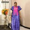 Plus Size Women's New Fashion Print Maxi Dress