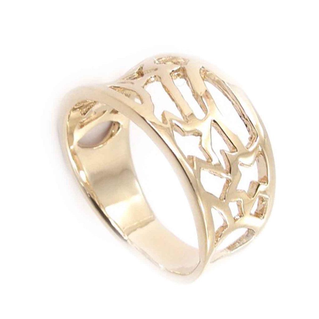 Кольцо Позолота 'Хореография' золото - 11 мм