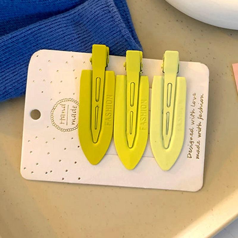 3pcs Candy Color Crossover Bangs Clip Korean Girls Sweet Hairpins Cross Seamless Hair Clip Broken Hair Clip Edge Clip Headwear