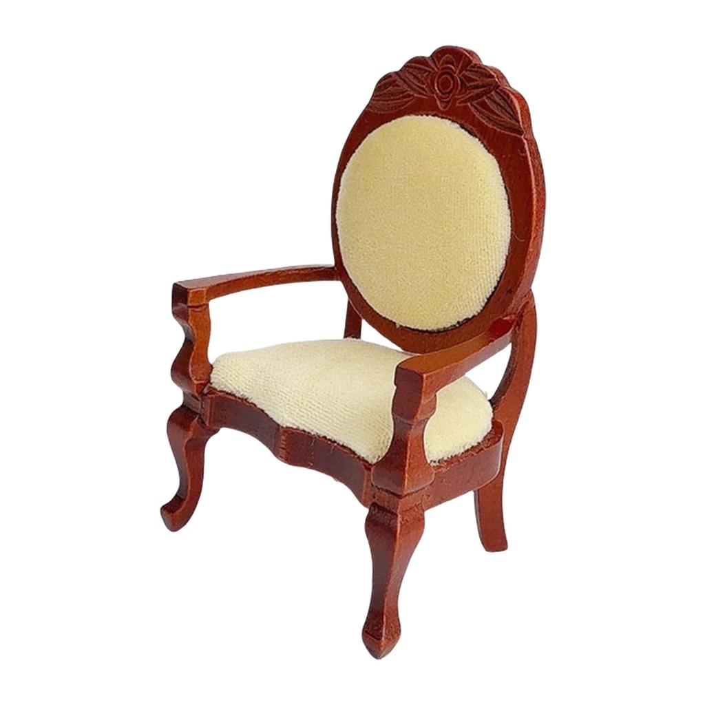 1:Миниатюрный кукольный домик в масштабе 1:12, набор для гостиной из красного дерева: диван, кресло, журнальный столик для реалистичной экспозиции