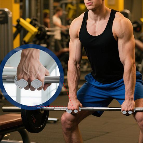 1 пара противоскользящих силиконовых захватов для тренировок на 2 пальца, защита ладони, для тяжелой атлетики, гантелей, становой тяги, подтягиваний, захваты для тренировок в зале, перчатки без пальцев