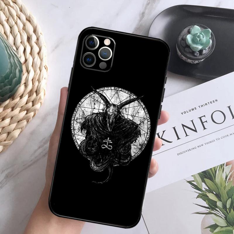 Чехол для телефона 'Дьявол Сатана Темное Искусство' для iPhone 16 Pro 11 12 13 14 15 Pro Max Mini XS X XR 7 8 16 Plus Обложка Coque