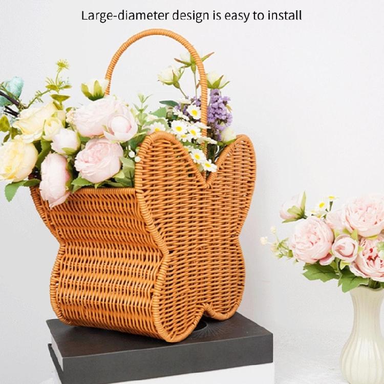Decorative Butterfly Shaped Basket with Handle Plastic Construction Storage Container For Living Room Bedroom