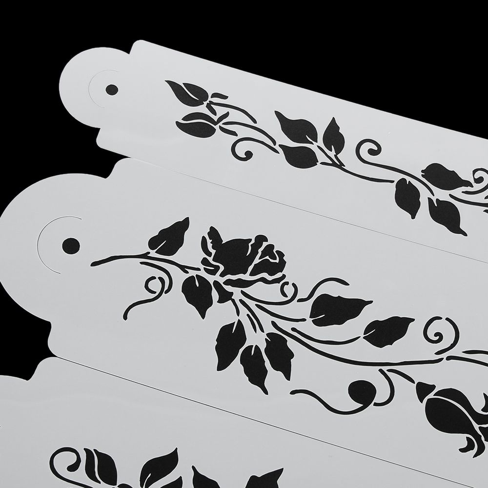 3шт/комплект горячая формовка кружева помадка дерево виноградные листья бордюр торт трафарет