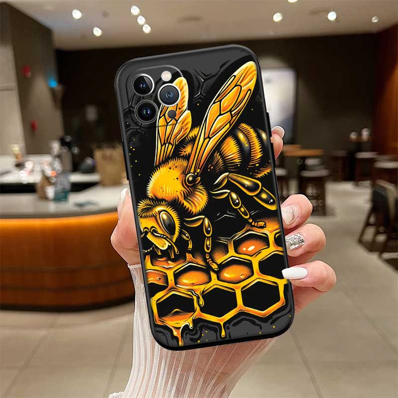 UP7 Art Bees Cartoon New High-End Shell Phone Case for Xiaomi Poco C40 C50 C51 C55 C65 C71 C75 F3 F5 F6 F7 M2 M3 Pro Ultra