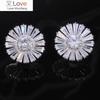 CAOSHI ослепительные полностью выложенные циркониевые кристаллы серьги-гвоздики для женщин в форме цветка модные свадебные украшения для вечеринок подарок дропшиппинг