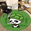 1pc Panda Turtle Pattern Office Round Area Rug, Indoor Mat Suitable For Office, Under Office Chairs Bedroom Living Room Home Decor, Room Deco 036