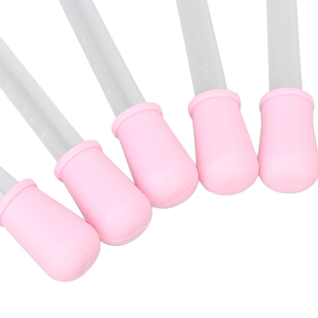 5 шт. пипеток для переноса, самодельные прозрачные калиброванные капельницы для лабораторного эксперимента с эпоксидной смолой (розовый)