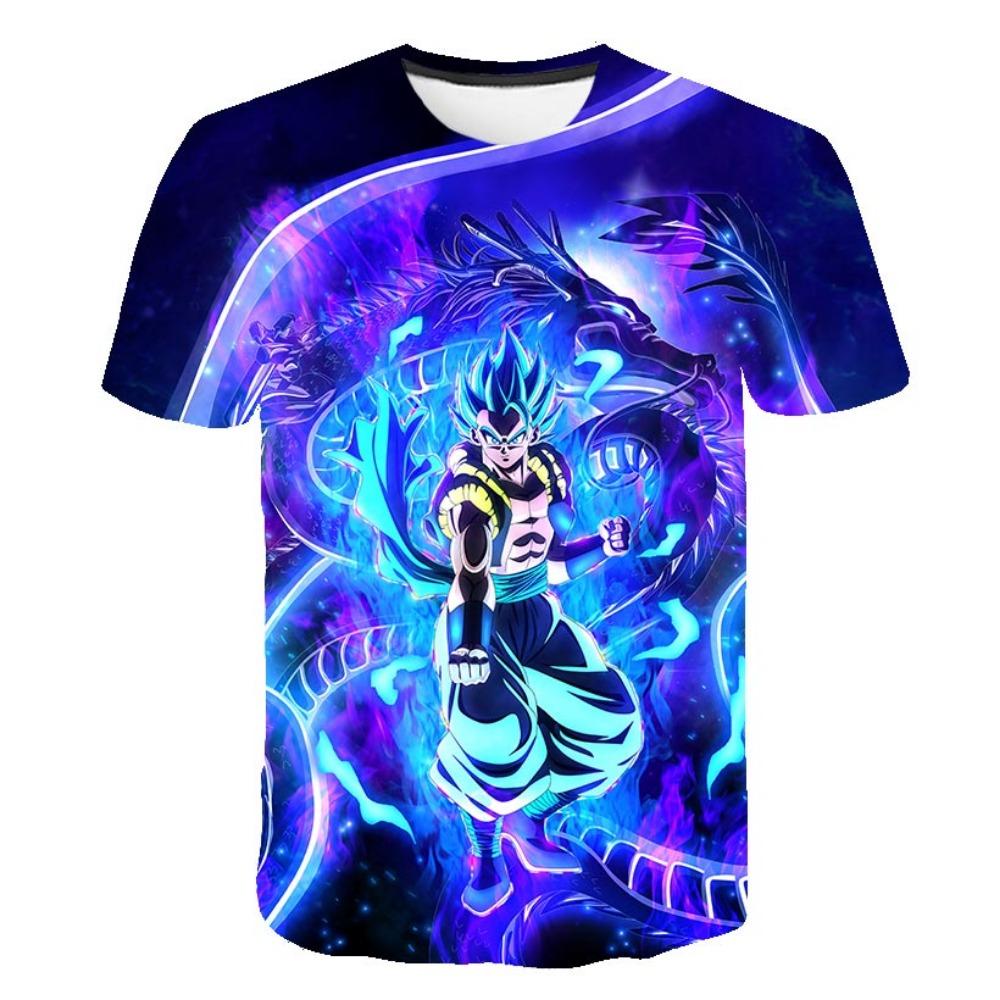 Футболка Dragon Ball Аниме Футболки Детские Футболки Мультяшные Футболки с Goku Мужская Одежда Детские Топы Взрослый Летние Мягкие Короткий Рукав