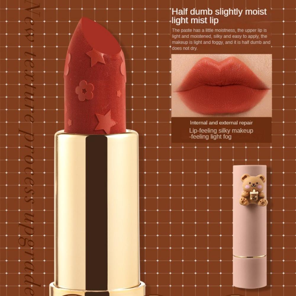 Губная помада Cute Bear Lipstick Airy Bear Lipstick Матовый ежедневный блеск для губ без макияжа