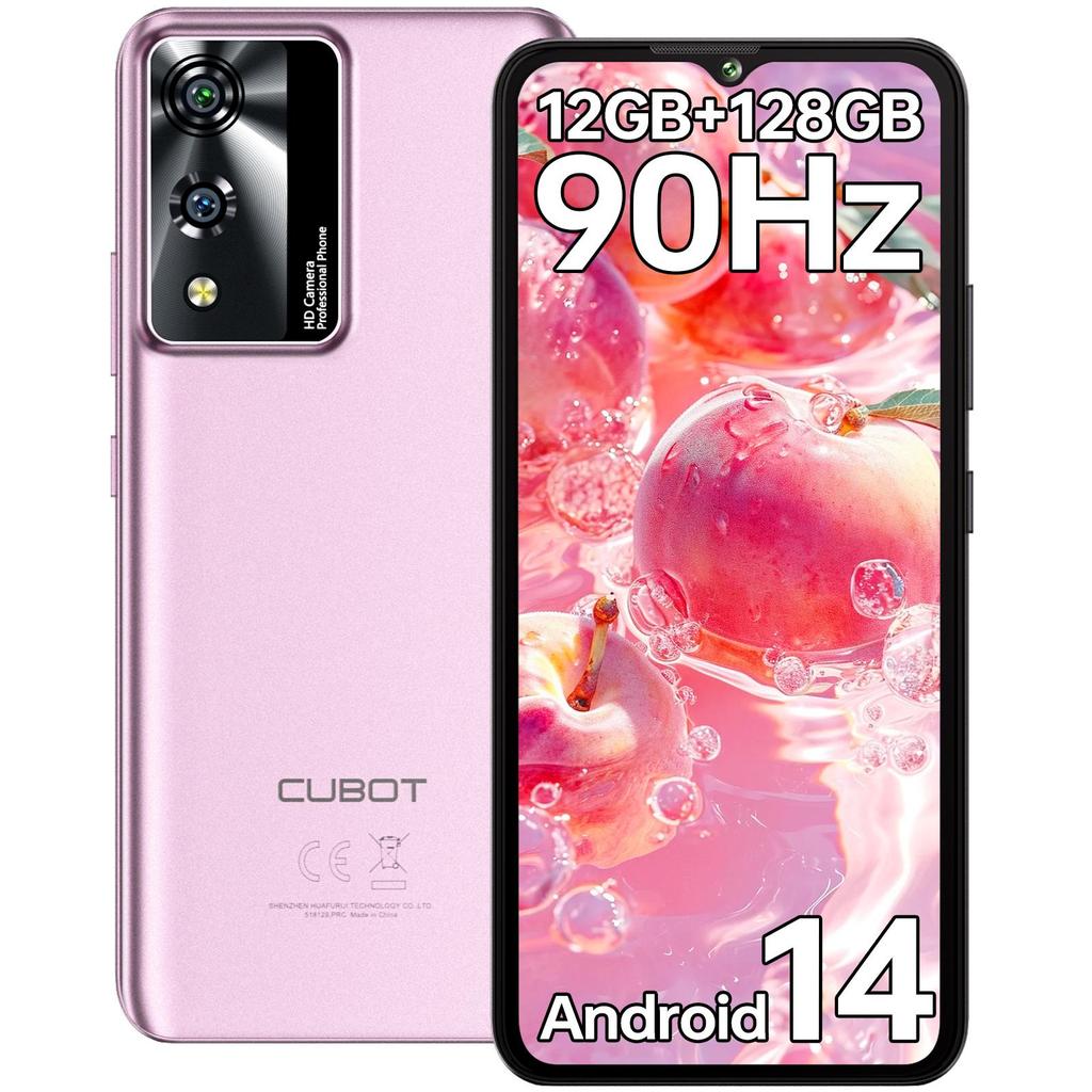 CUBOT A10 Mobile Phones Sim Free Unlocked - 12GB+128GB Smartphone Android 14, 6.56" HD+ Display, 48MP+16MP, 5100mAh/18W, Dual SIM 4G/Face ID/GPS/OTG