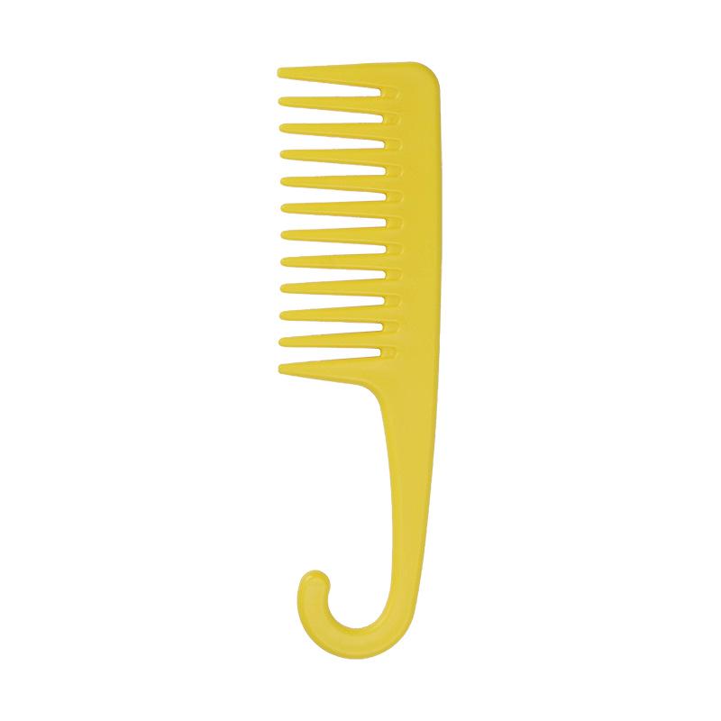 Large Curved Anti-Static Plastic Comb for Long Hair - Wide Tooth Split Hook Comb for Men and Women