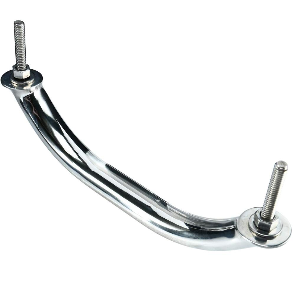 Boat Handrail Grab Handle Polished Stainless Steel Round Tube - 8" Long Marine Grab Handle