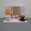 Buddhist Altar, Open-Type, Memorial Stage, Natural Color, Printed, Veneer Covered, for Home Memorials